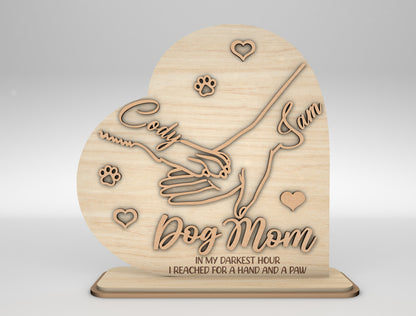 Cat Mom Paw Hands Sign SVG Pet Lover Gift for Glowforge and xTool