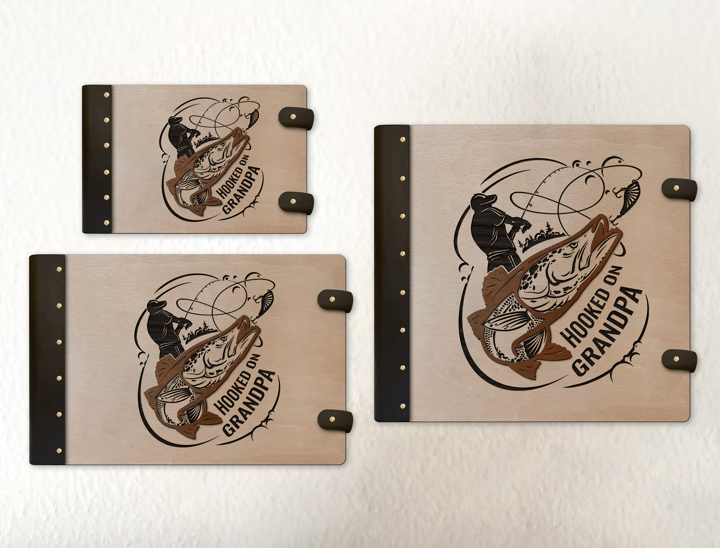 Fishing Photo Album SVG Bundle for Glowforge and xTool Laser Files