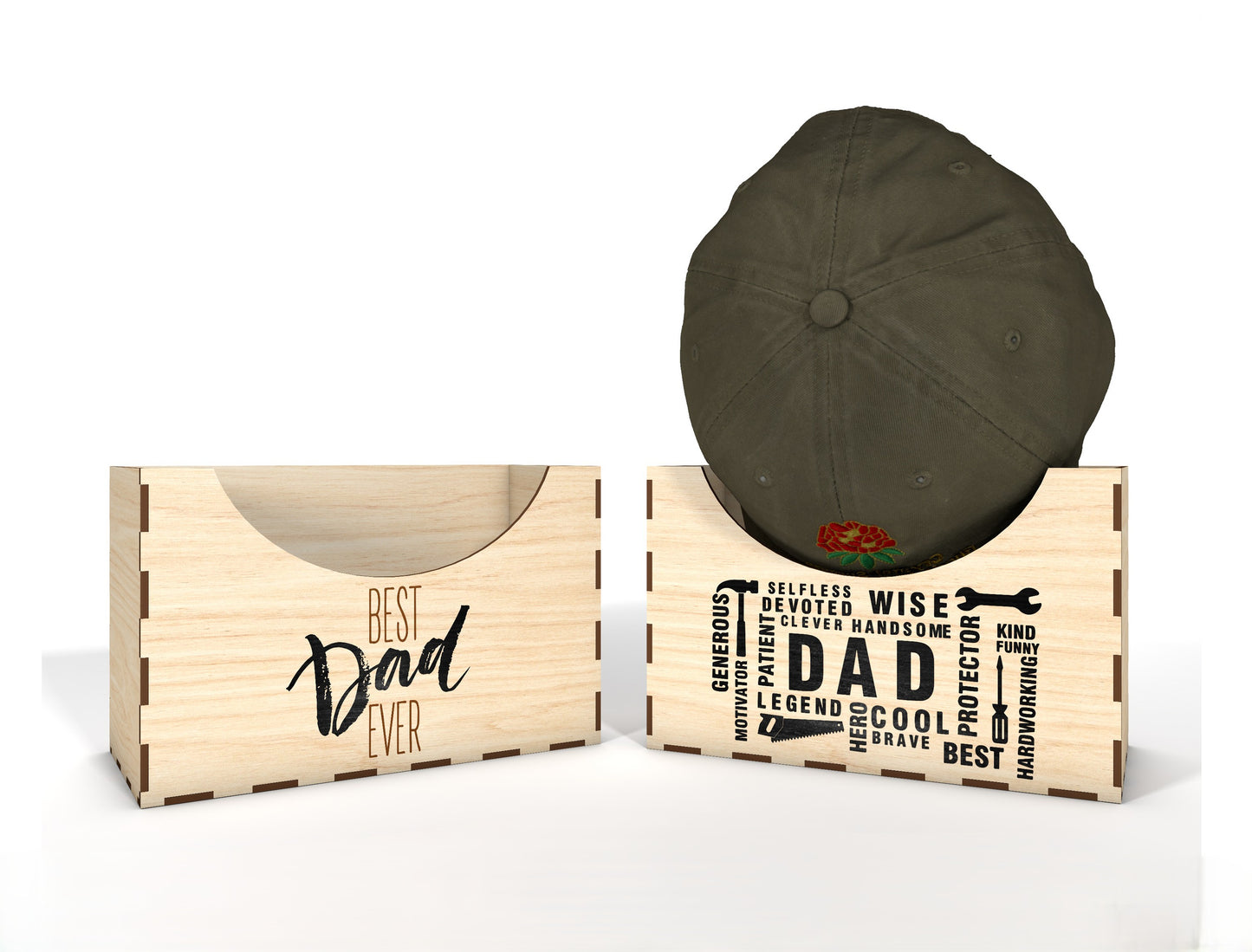 Dad Hat Rack SVG Bundle Laser Cut File for Glowforge and xTool