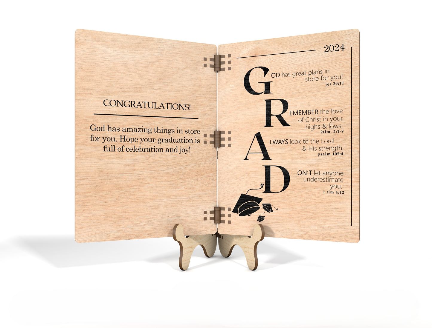 Graduation Folding Card SVG for Glowforge and xTool