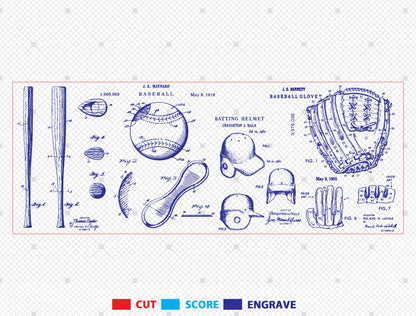 Baseball Word Art Wood Sign SVG Laser Cut File for Glowforge and xTool