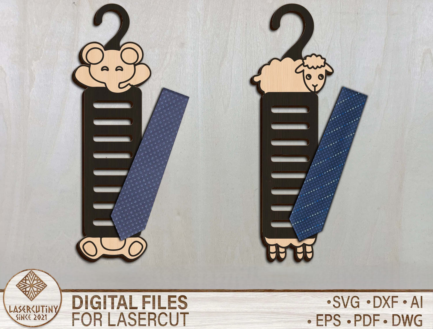 Personalized Dad Tie Holder SVG for Glowforge and xTool