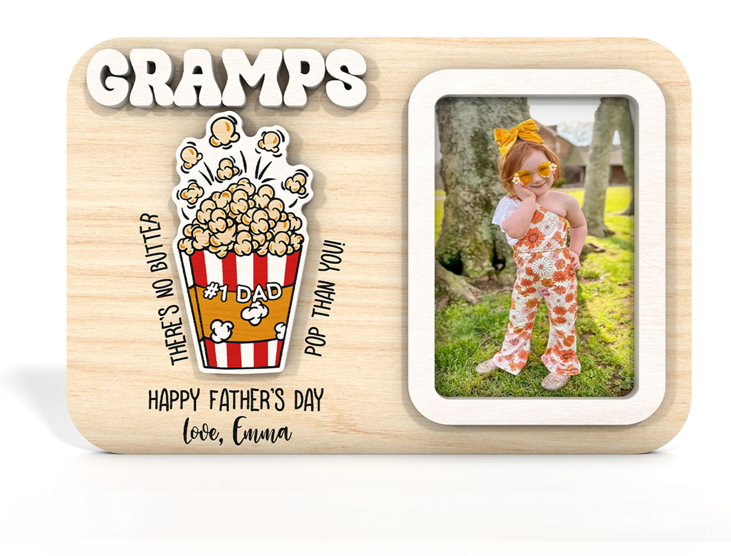 Dad Photo Frame Magnet SVG Laser Cut File for Glowforge Users