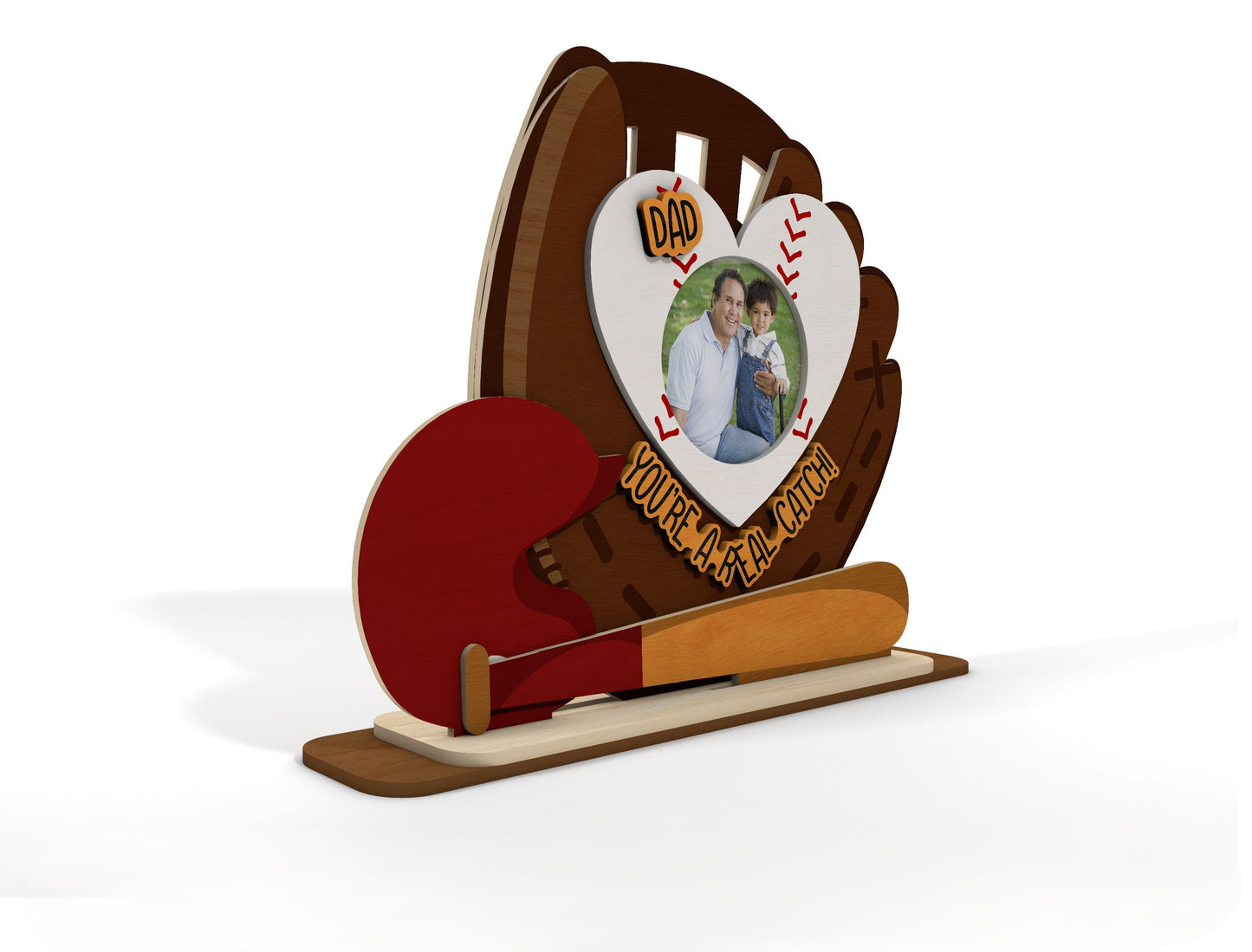 Baseball Photo Magnet SVG Bundle for Dad Laser Cut File
