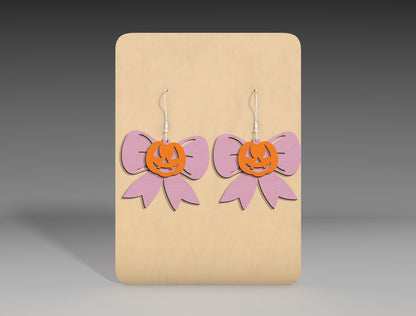 Halloween Bow Earrings SVG Bundle for Glowforge xTool LightBurn 9 Designs
