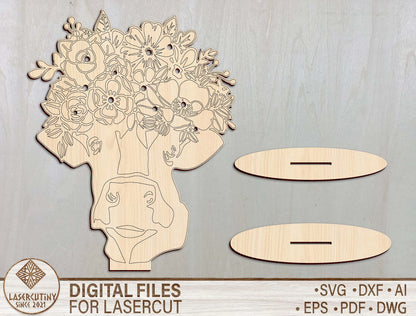 Animal Floral Stand SVG Cute Flower Holder Decor for Glowforge