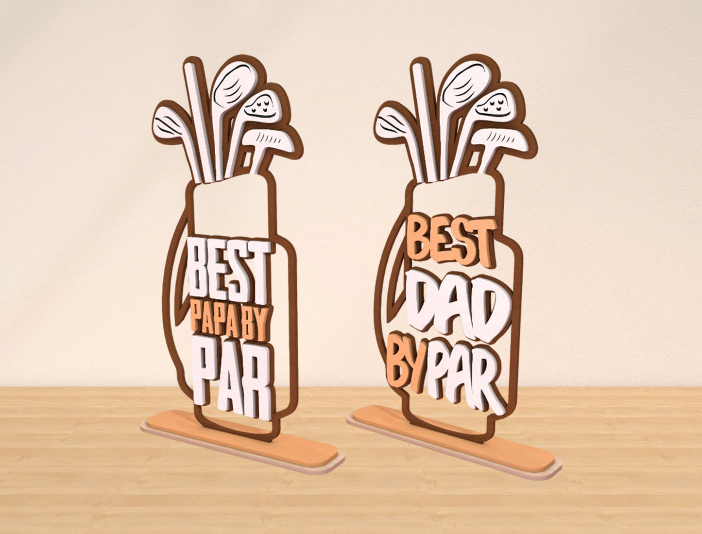 Golf Dad Sign SVG Bundle Laser Cut File for Glowforge and xTool