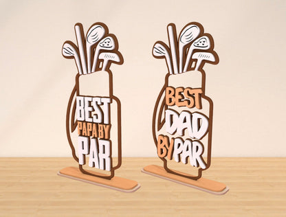 Golf Dad Sign SVG Bundle Laser Cut File for Glowforge and xTool