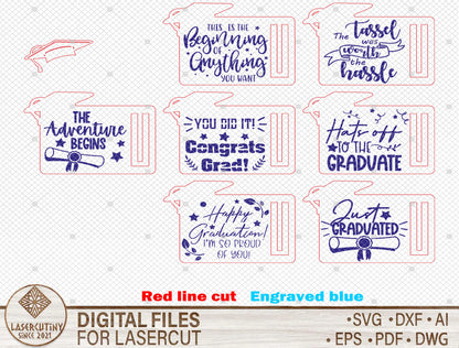 Graduation Cash Gift Card SVG for Glowforge and LightBurn
