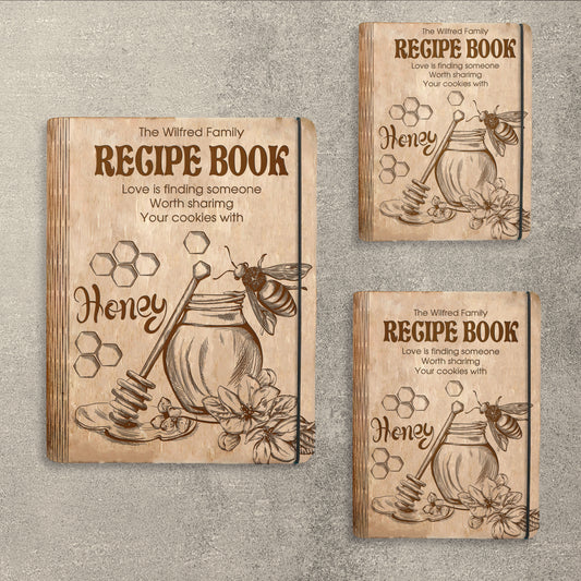 Honey Bee Farm Kitchen Recipe Book SVG Cookbook for LightBurn