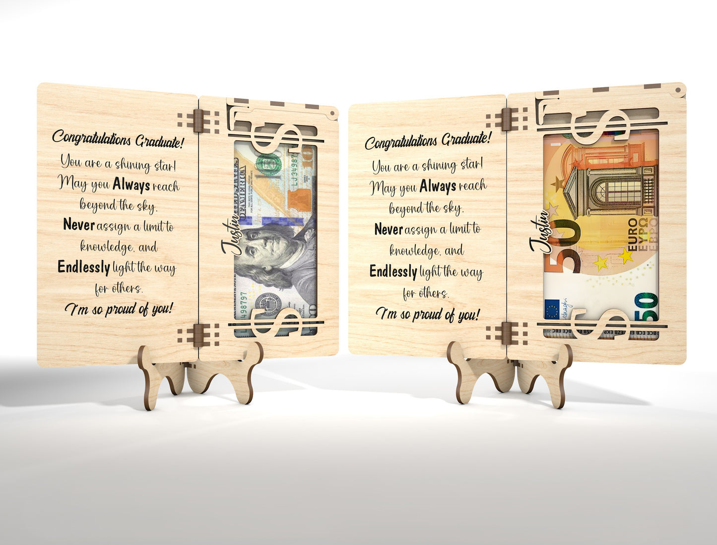 Graduation Cash Card SVG Laser Cut File for xTool and Glowforge