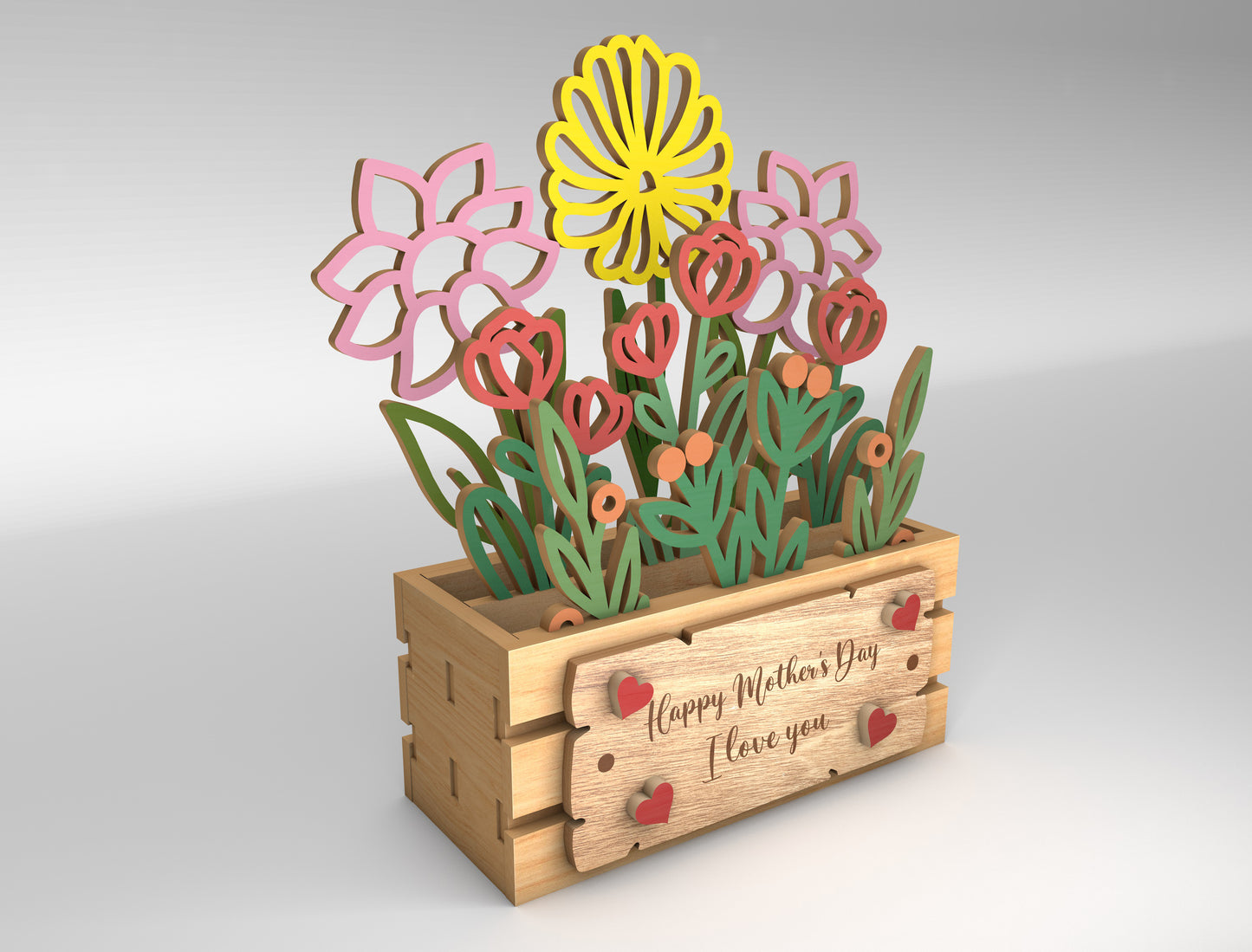 Flower Pot SVG Bundle Mother's Day Tabletop Decor for xTool