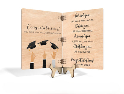 Graduation Folding Gift Card SVG for LightBurn and Glowforge