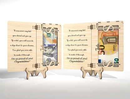 Graduation Money Gift Holder SVG for Glowforge and LightBurn