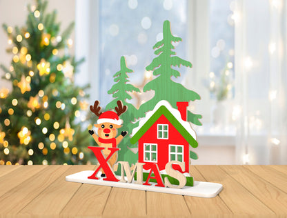 Christmas XMAS Tabletop Decor SVG Laser Cut Designs