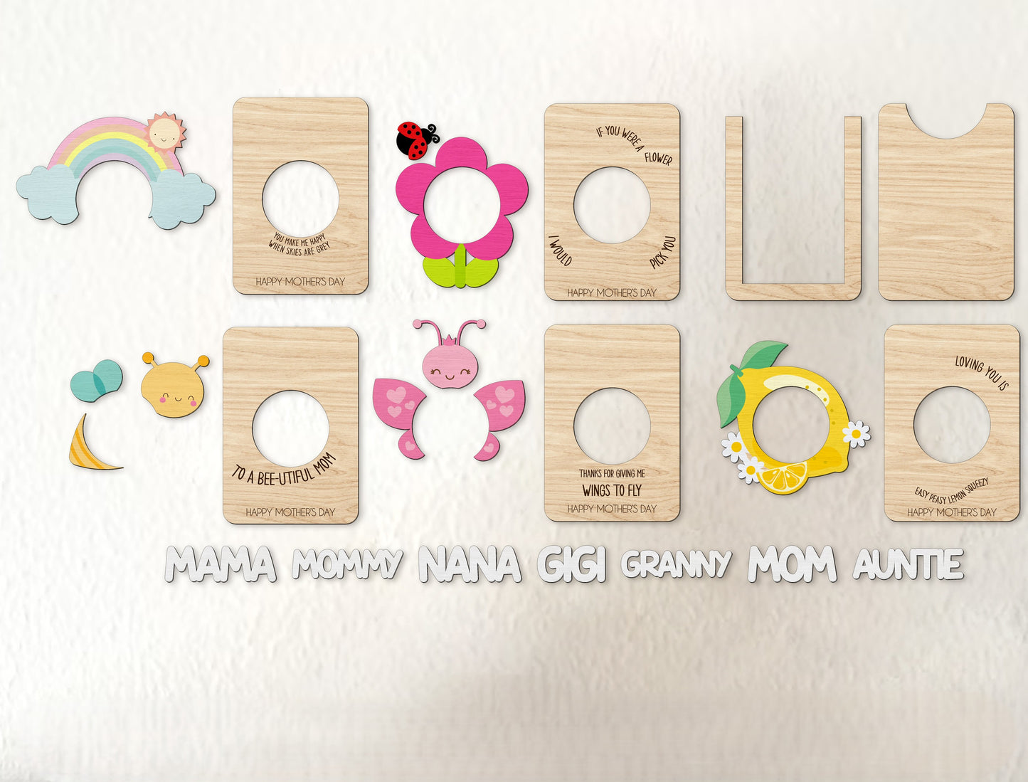 Mother's Day Fridge Photo Frame SVG Cute Magnet for Glowforge