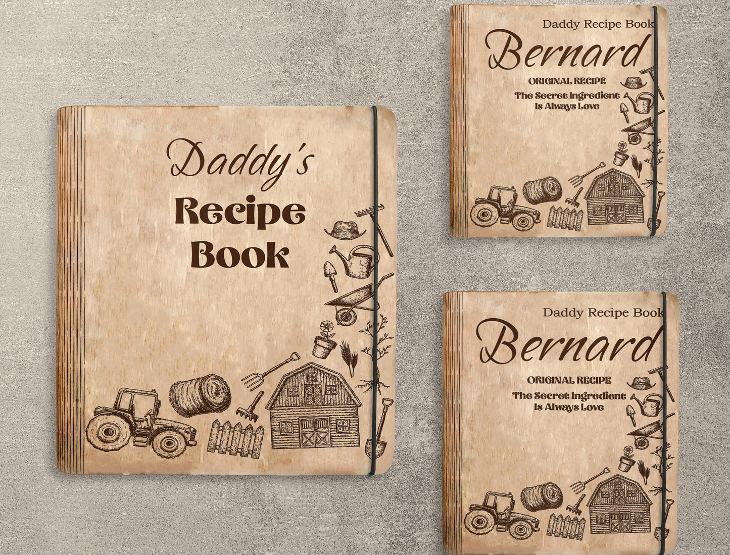 Daddy Recipe Book SVG Bundle for Glowforge and xTool Laser Files