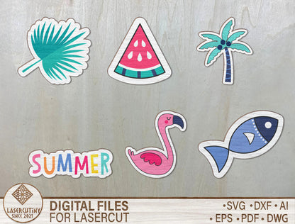 Summer Stud Earrings SVG Bundle for Glowforge and LightBurn