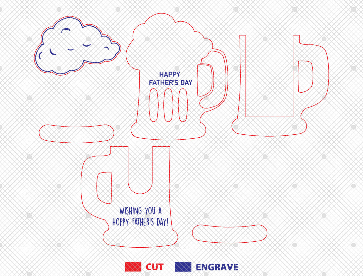 Beer Mug Gift Card Holder SVG for LightBurn and Glowforge Users