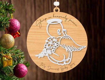 Angel Baby Memorial Ornament SVG Bundle for Glowforge and xTool