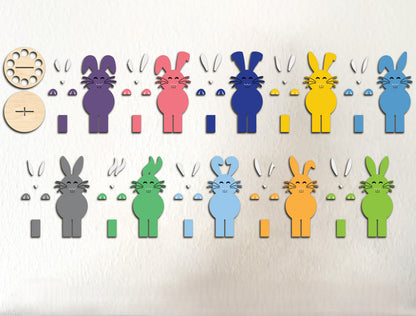Easter Bunny Money Holder SVG Standing Wooden Money Tree for LightBurn and xTool