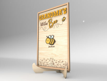Grandma Bee Reasons to Be Happy Sign SVG for Glowforge and xTool