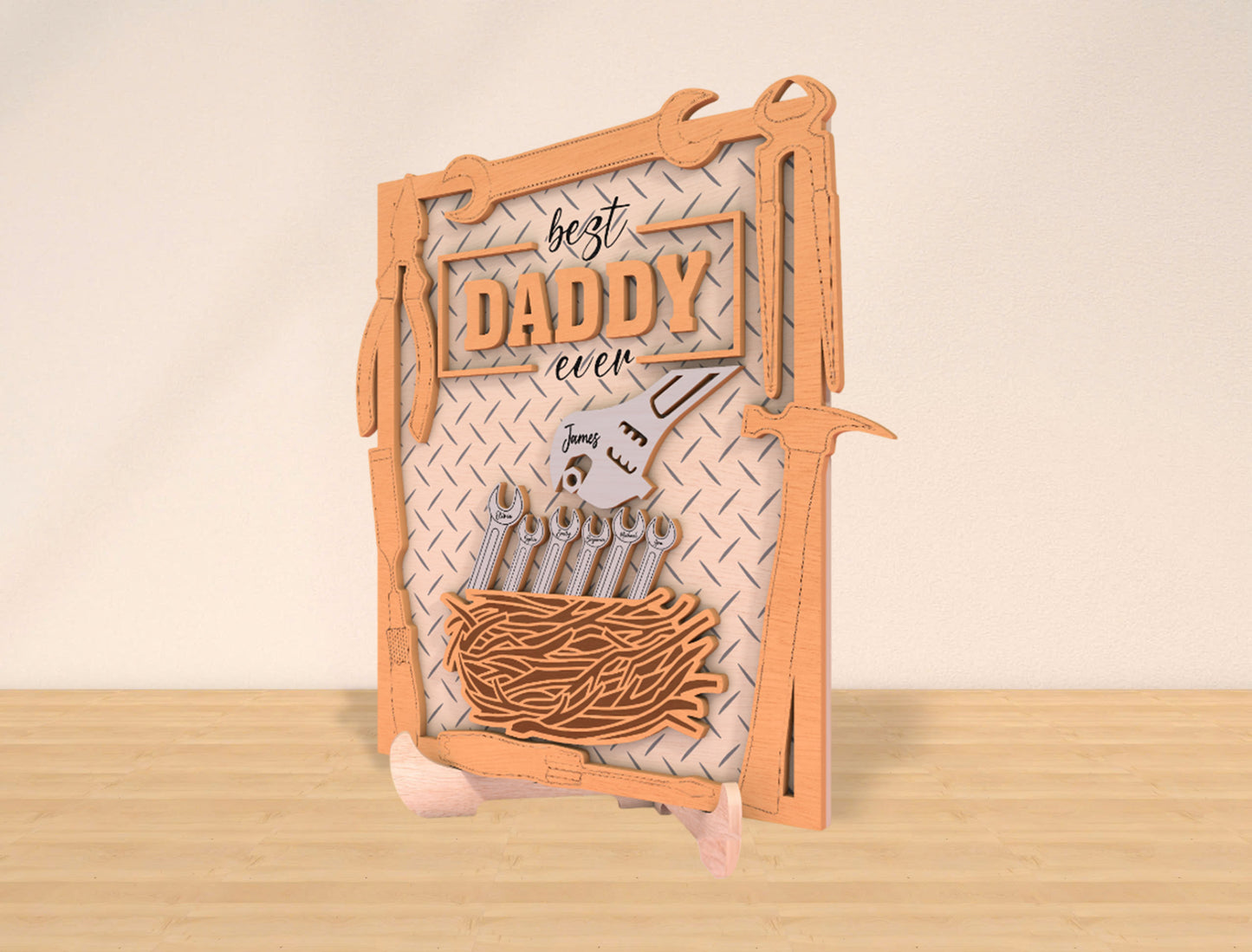 Personalized Tool Dad Sign SVG Laser Cut File for Glowforge and xTool