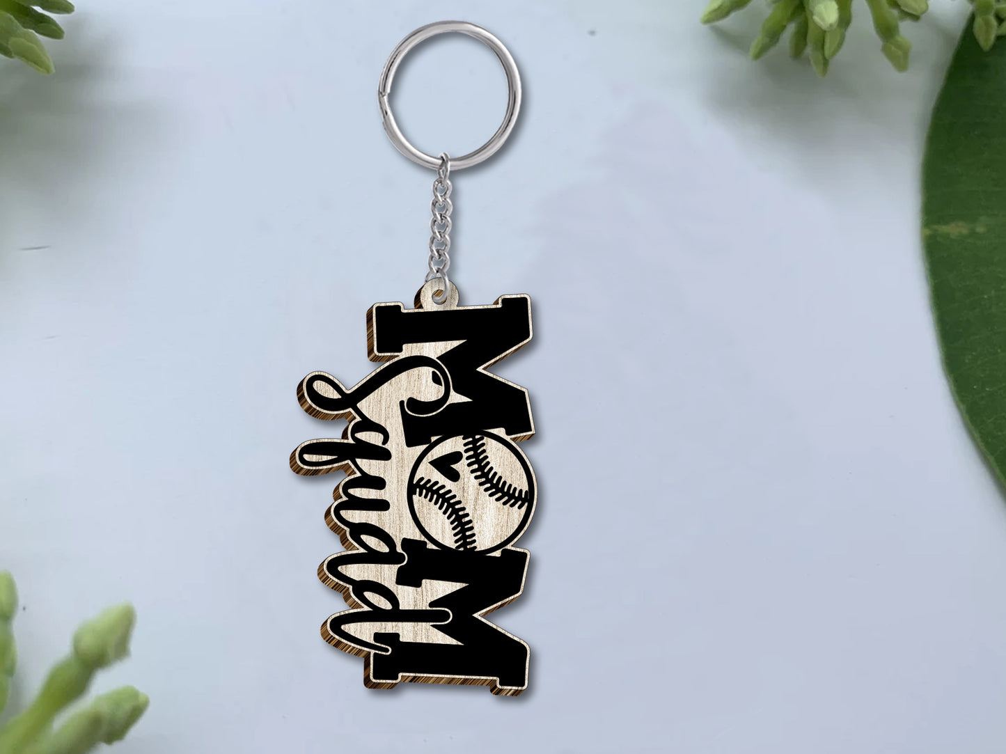 Sports Mom Keychain SVG Bundle Laser Cut File for Glowforge and xTool