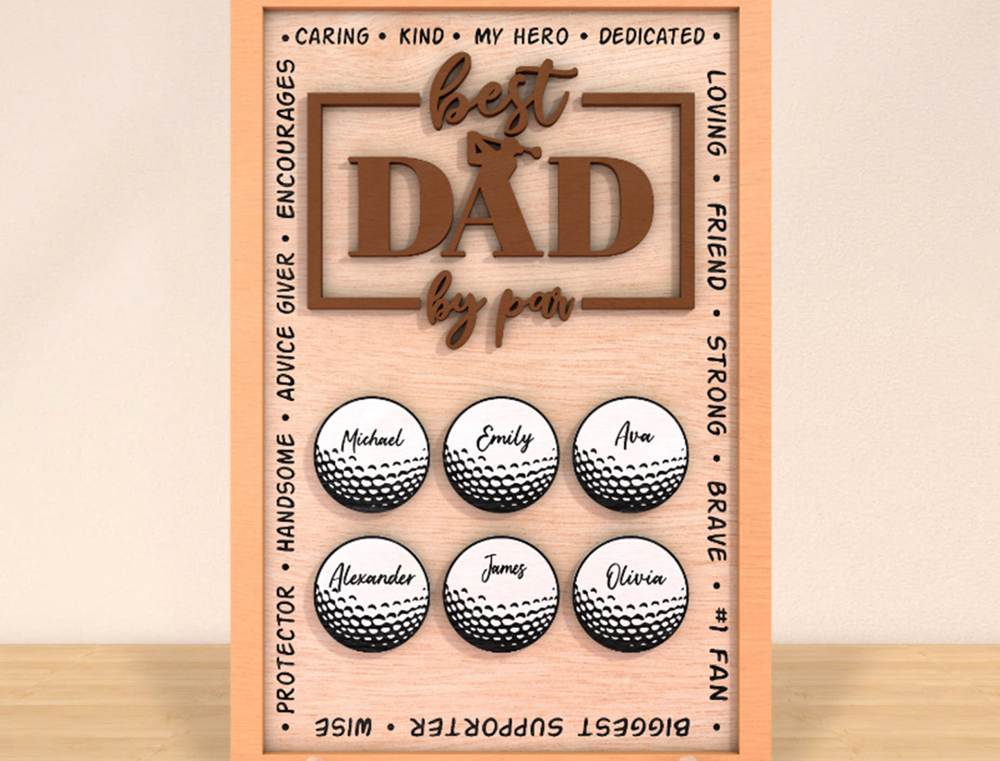 Personalized Golf Dad Sign SVG Bundle for Glowforge and xTool