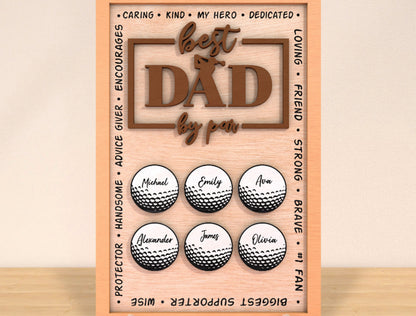 Personalized Golf Dad Sign SVG Bundle for Glowforge and xTool