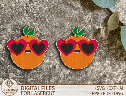 Summer Fruit Sunglasses Earring SVG Bundle with 13 Cute Designs