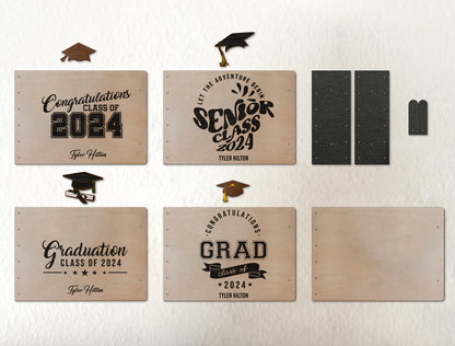 Graduation Guest Book Binder SVG for LightBurn and Glowforge