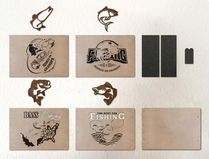 Fishing Photo Album SVG Bundle for Glowforge and xTool Laser Files
