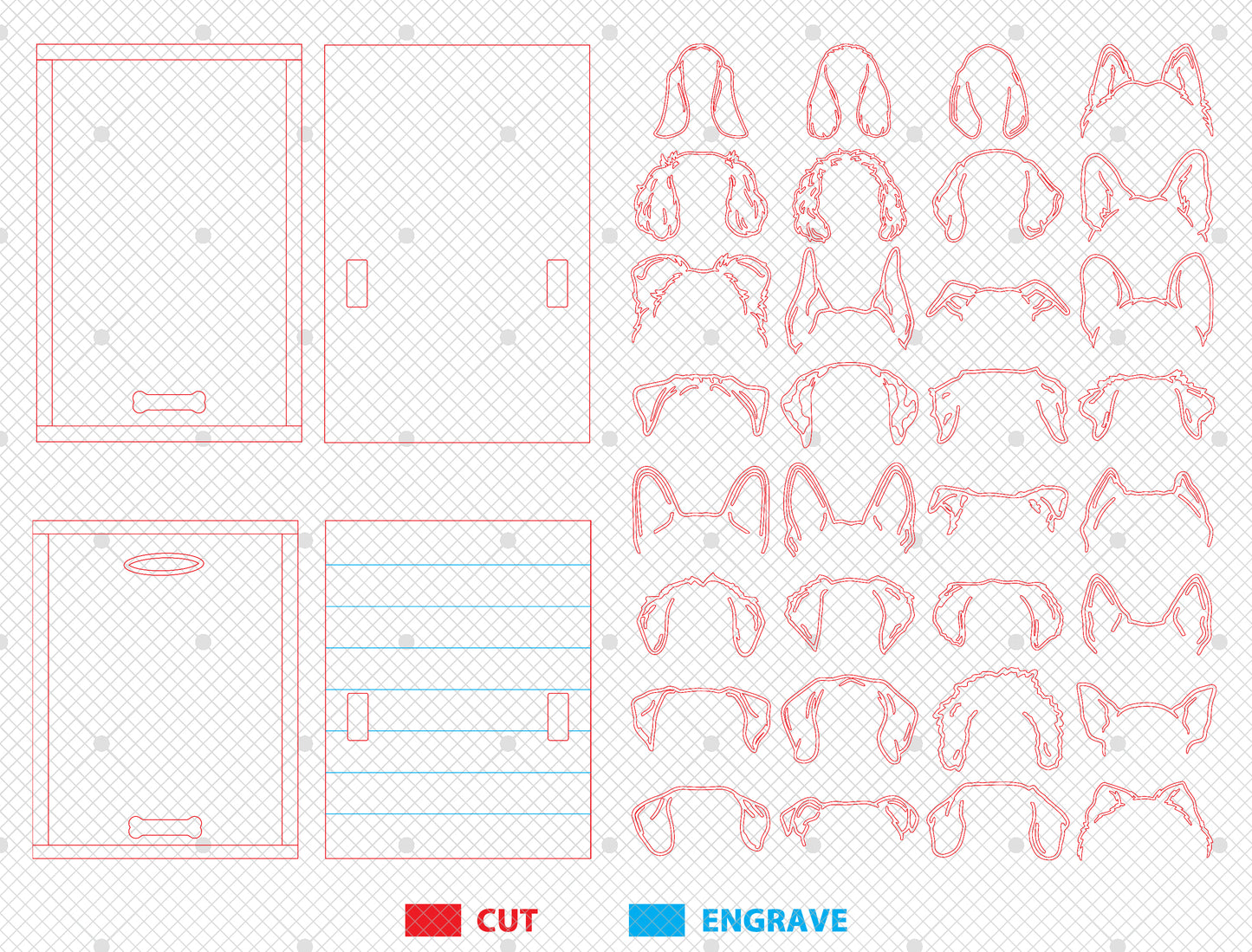 Dog Memorial Collar Holder SVG Laser Cut File for Glowforge, xTool, or LightBurn