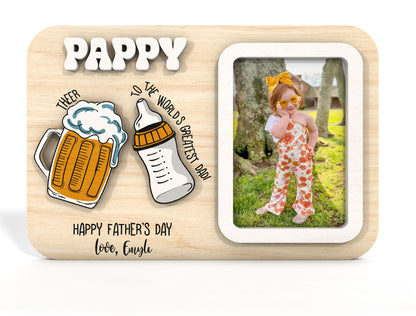 Dad Photo Frame Magnet SVG Laser Cut File for Glowforge Users