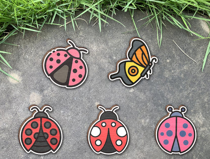 Butterfly and Ladybug Stud Earrings SVG Bundle for xTool and Glowforge