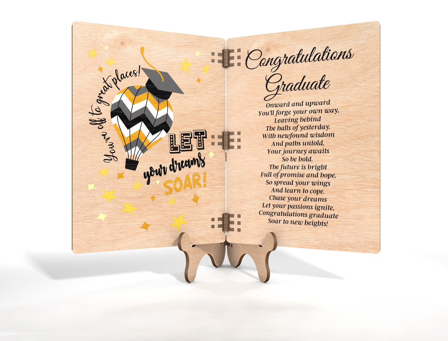 Graduation Folding Card SVG Laser Cut File for xTool and Glowforge
