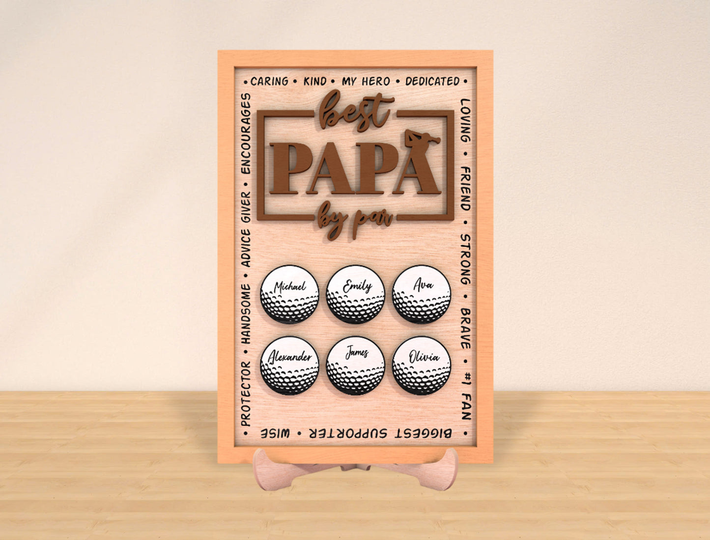 Personalized Golf Dad Sign SVG Bundle for Glowforge and xTool