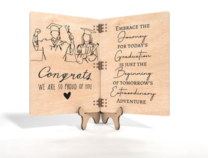 Graduation Folding Card SVG Laser Cut File for xTool and Glowforge