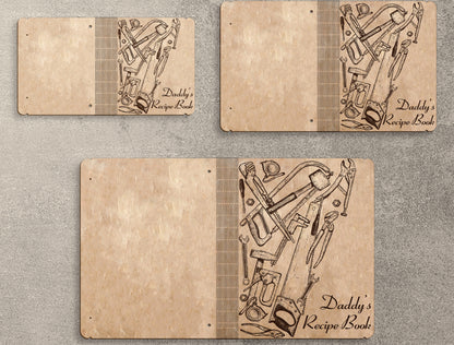 Daddy Recipe Book SVG Bundle for Glowforge and xTool Laser Files