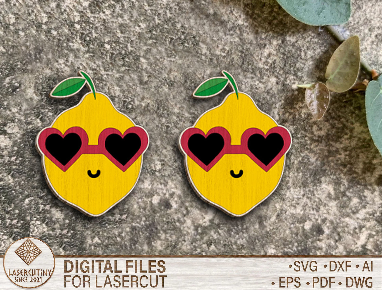 Summer Fruit Sunglasses Earring SVG Bundle with 13 Cute Designs
