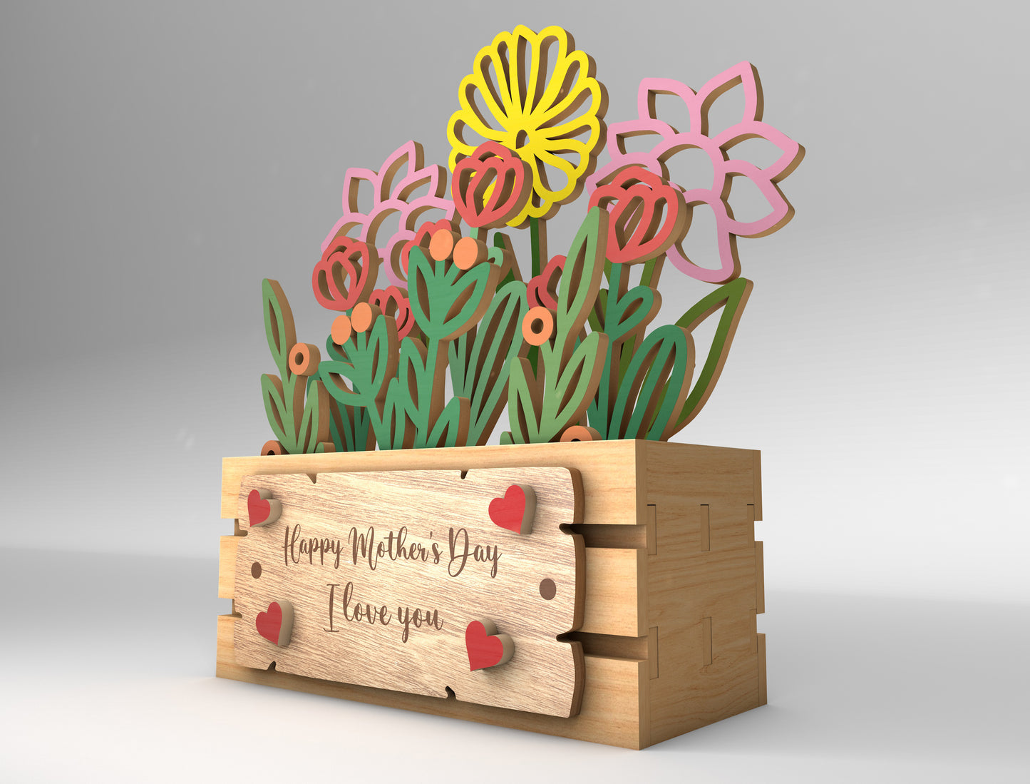 Flower Pot SVG Bundle Mother's Day Tabletop Decor for xTool