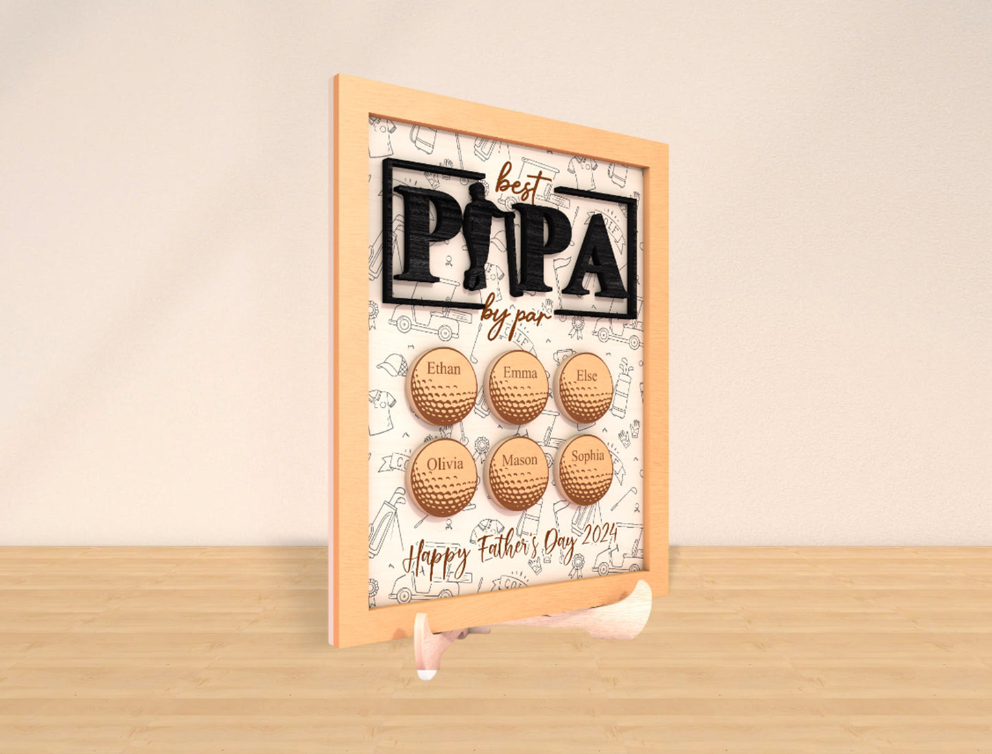 Personalized Golf Dad Sign SVG Laser Cut File for Glowforge and xTool