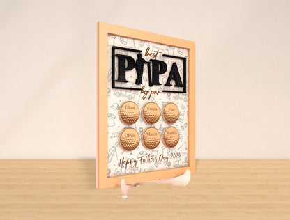 Personalized Golf Dad Sign SVG Laser Cut File for Glowforge and xTool