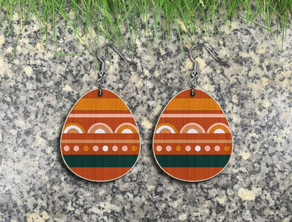Boho Easter Earrings SVG Bundle 20 Bunny Egg Rainbow for LightBurn and xTool