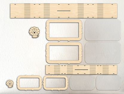 Personalized Animal Money Box SVG Laser Cut File for Glowforge and xTool