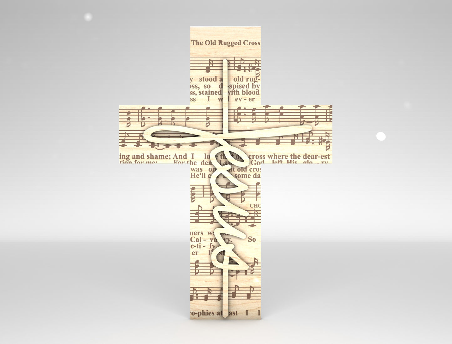Christian Cross Tabletop Faith Shelf Sign SVG Bundle for Glowforge and xTool