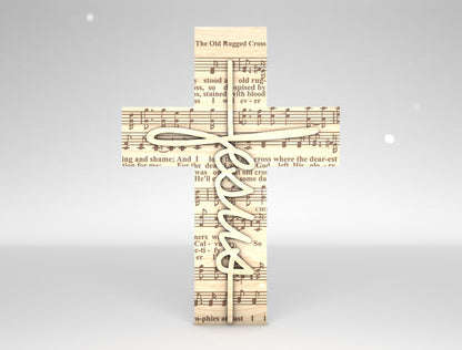 Christian Cross Tabletop Faith Shelf Sign SVG Bundle for Glowforge and xTool
