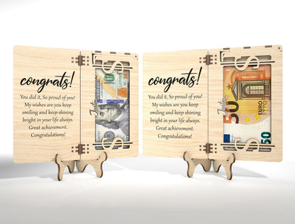 Graduation Money Holder Card SVG for Glowforge and LightBurn