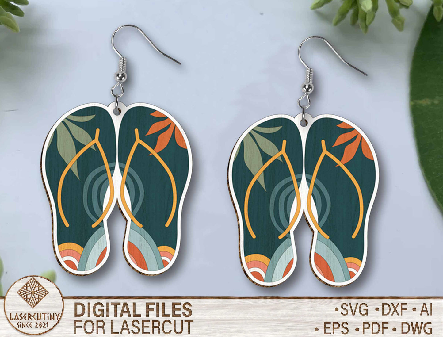 Boho Summer Earring SVG Bundle for Glowforge and LightBurn